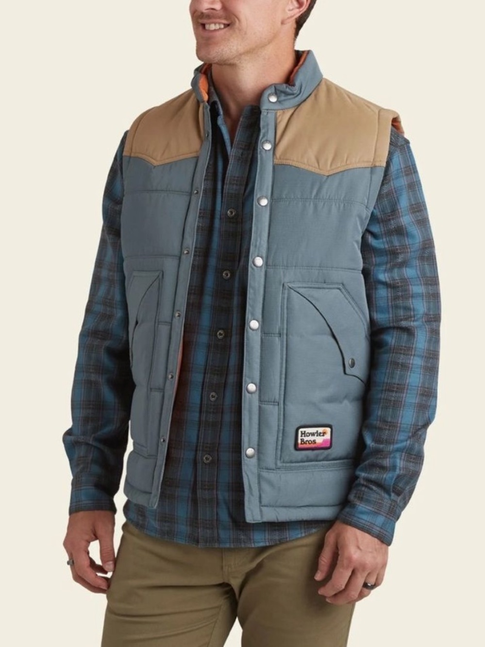 Howler Bros Rounder Puffer Western Retro Vest